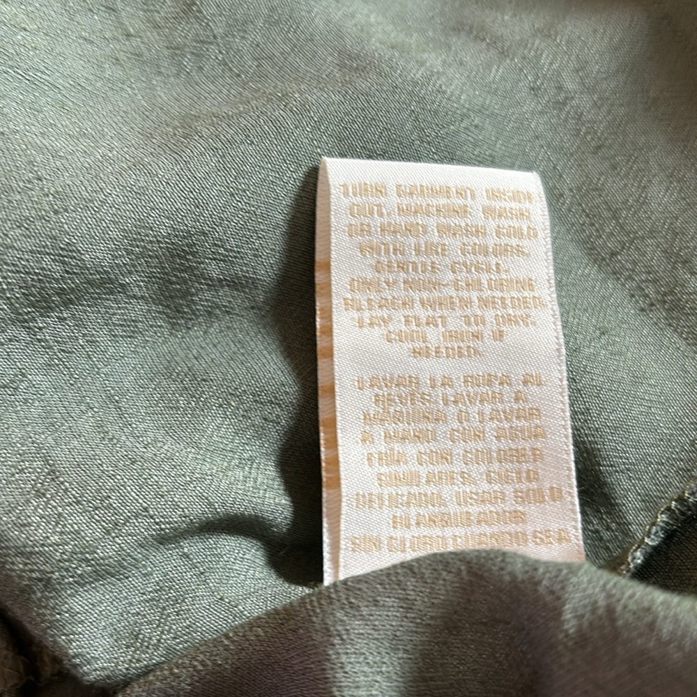 Hope & Harlow Olive Green Flutter Sleeve Dropped Waist Tied Sides Flowy … - Picture 10 of 11